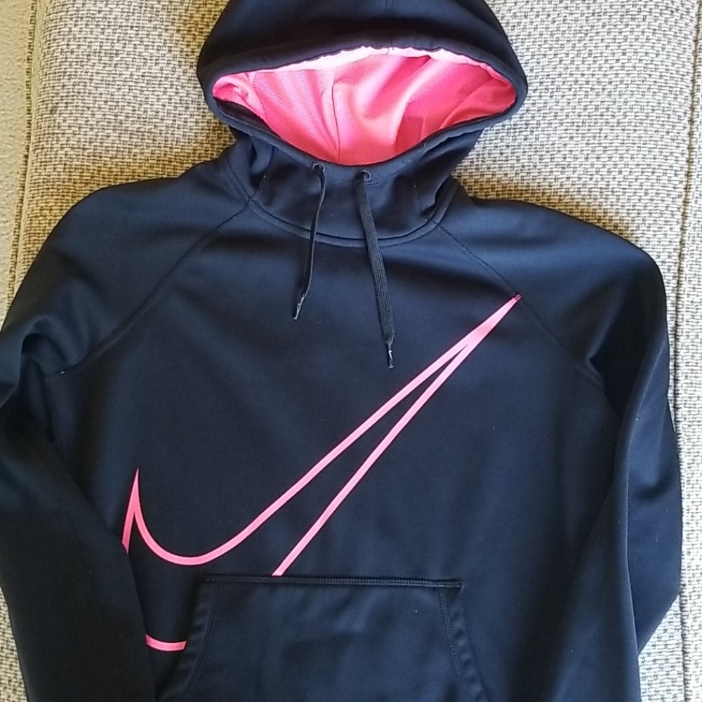 Nike Black Pink Hoodie Sweatshirt